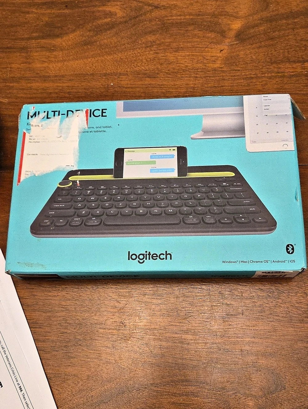 Logitech K480 Bluetooth Multi-Device Keyboard Black & Yellow
